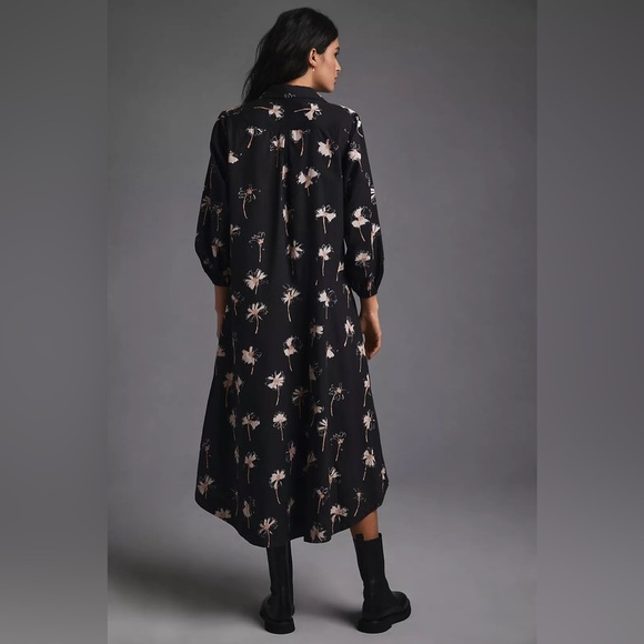 Maeve Button-Front floral Asymmetrical Dress - Picture 3 of 13